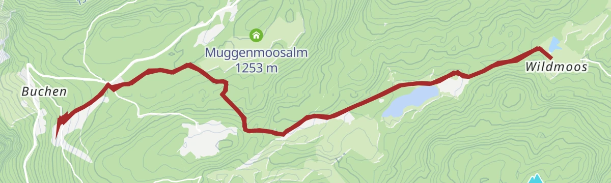 Route map: Biketour Nr. 547 Wildmoos-Buchen
